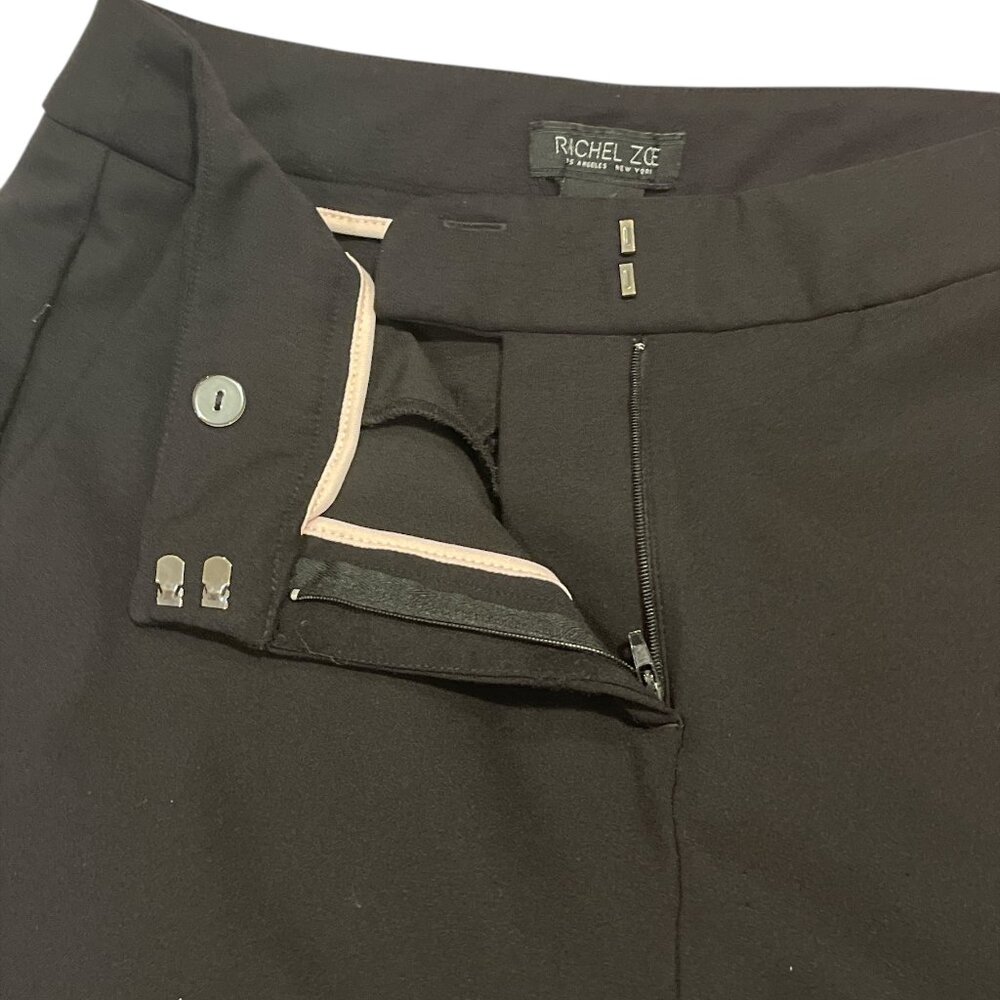 RACHEL ZOE Dress Pants Black Size 6 Stretchy Quality Fabric Straight Leg